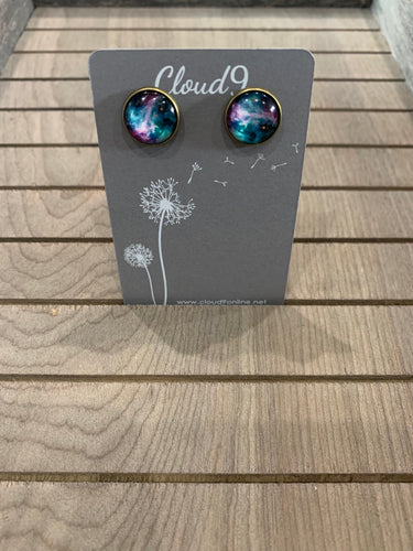 Dark Ombré Cloud Earrings